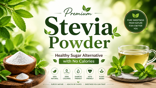 Premium Stevia Powder – Healthy Sugar Alternative with No Calories